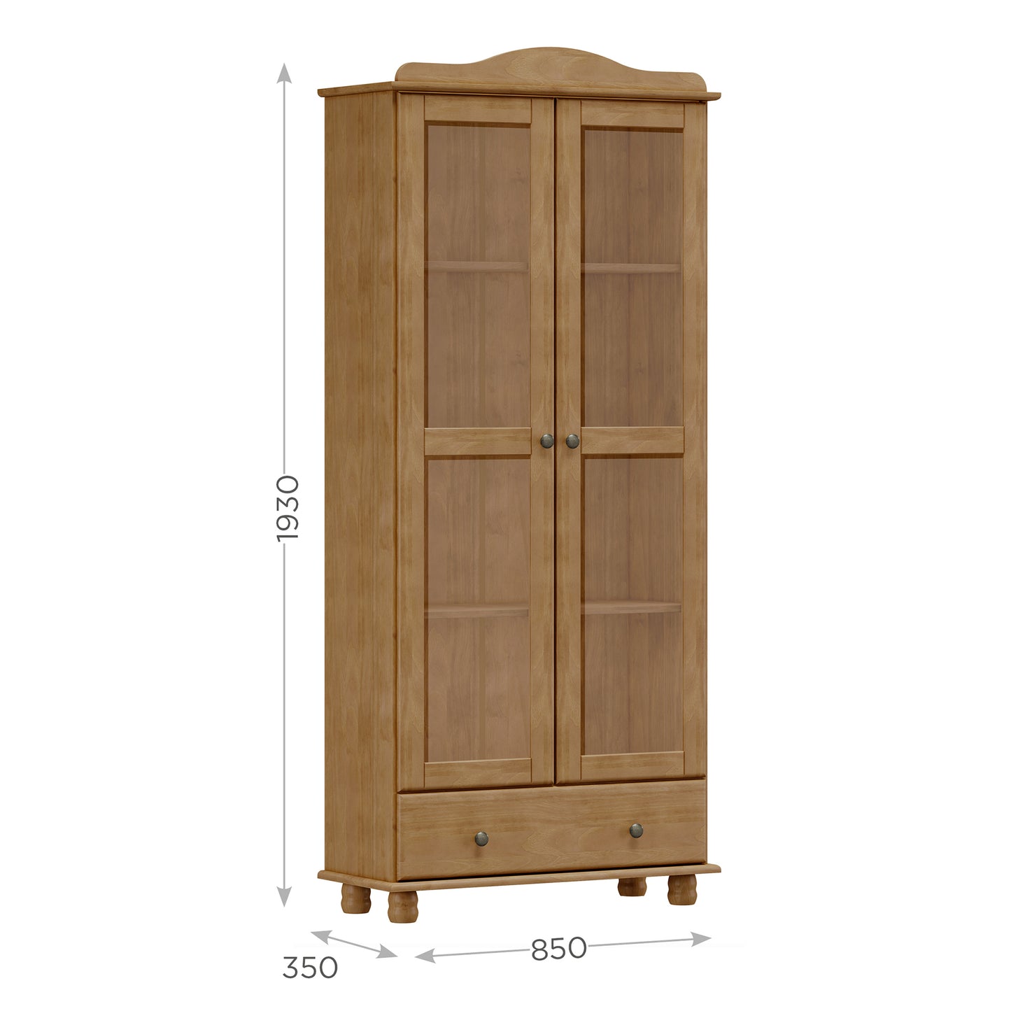 Vitrina RUBI 2 puertas 1 cajón